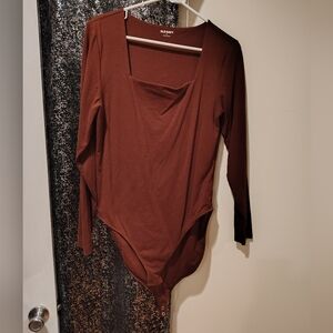 Old Navy Cotton Maroon Bodysuit